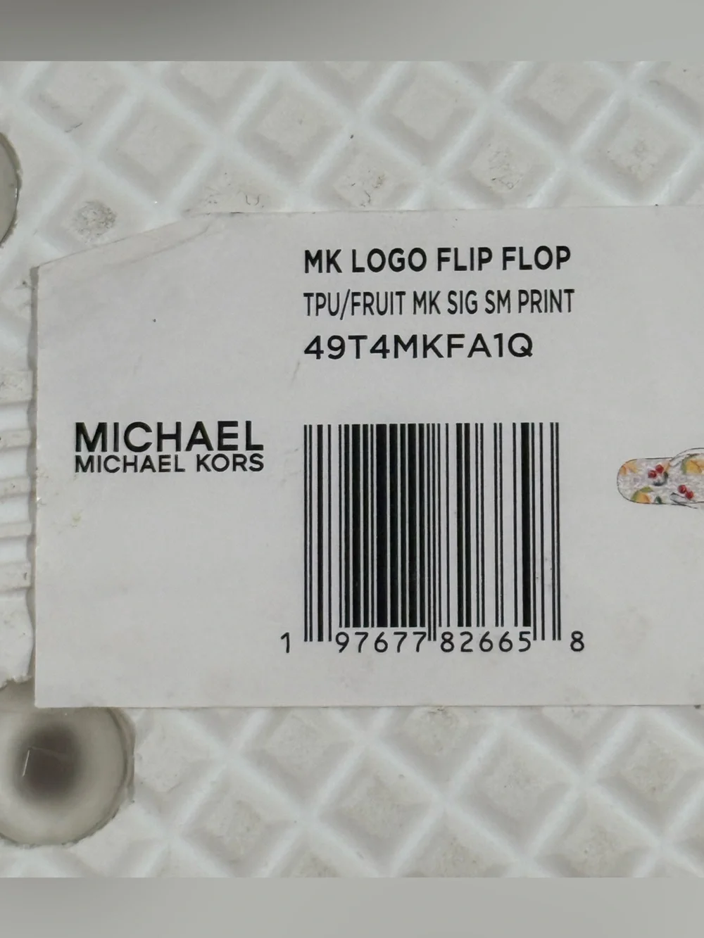NEW Michael KORS Signature Tropical Fruit Print Wristlet & Sandal Set